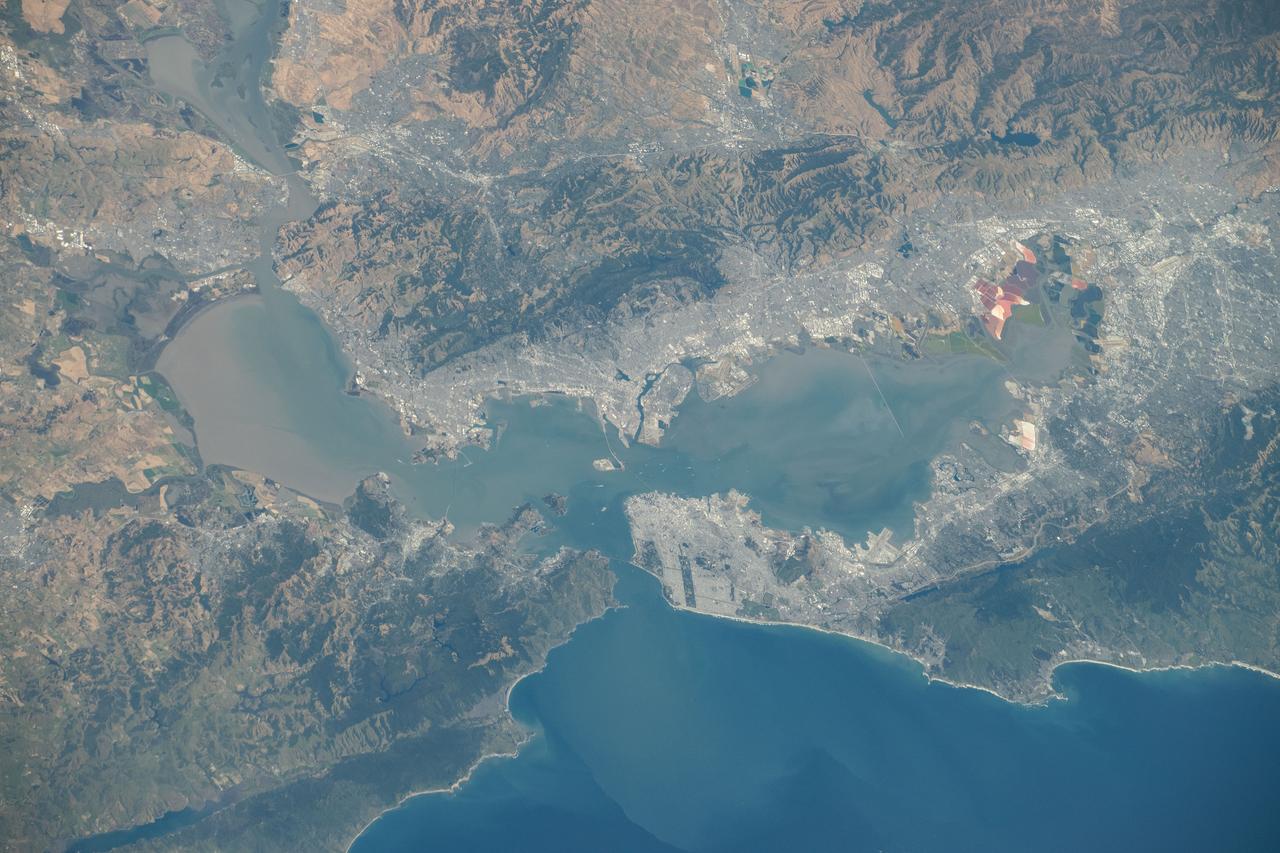 iss071e133353 (May 29, 2024) --- The San Francisco Bay Area in California, home to the Silicon Valley high-tech region and the Golden Gate Bridge, is pictured from the International Space Station as it orbited 262 miles above the Pacific Ocean.