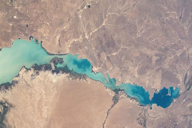 NASA image: Lake Balkhash in Kazakhstan