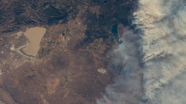 NASA image: Wildfires just northwest of California's Eagle Lake and Honey Lake