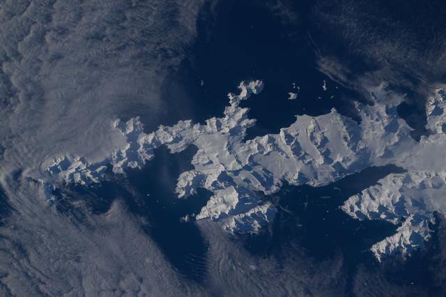 NASA image: A snow-covered South Georgia Island