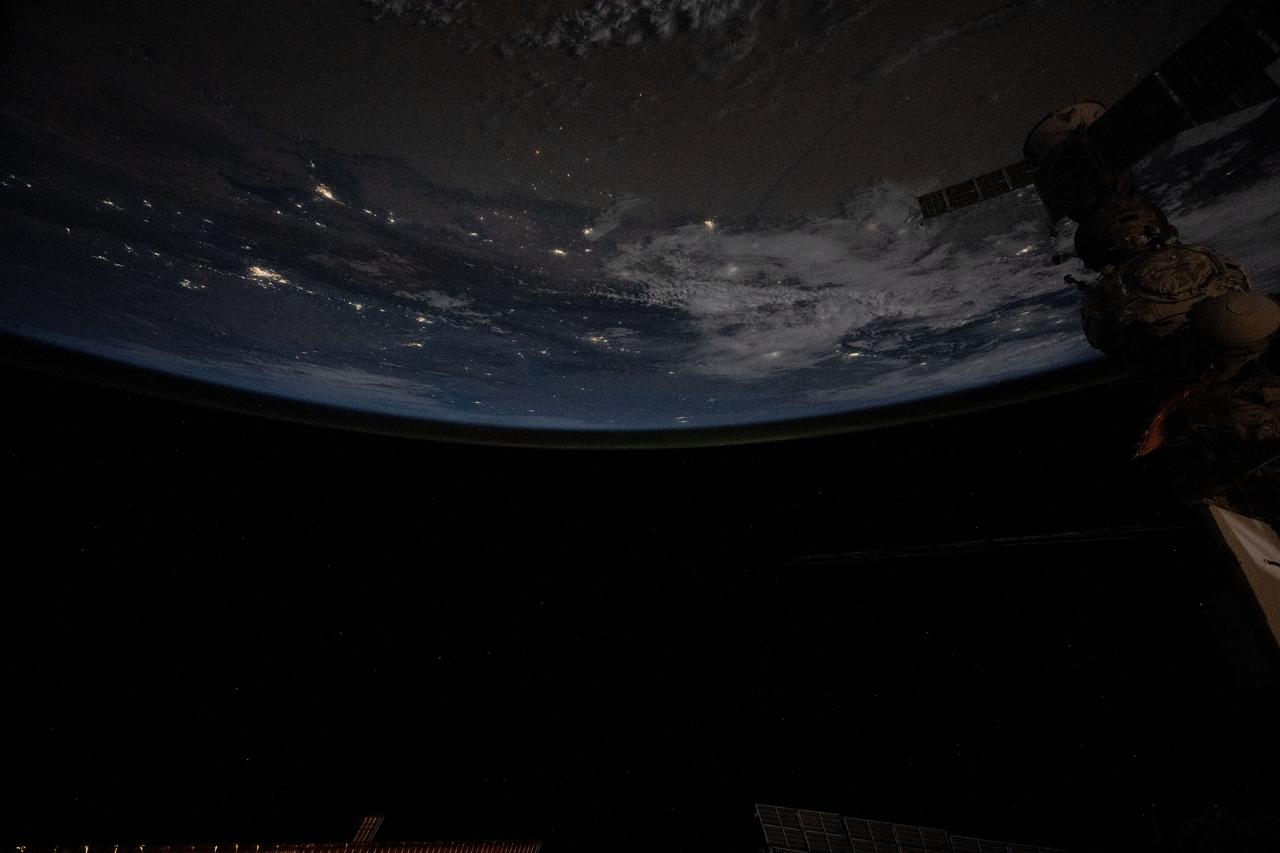 iss071e696053 (Sept. 16, 2024) --- The city lights of the sparsely populated Xinjiang region in western China are pictured from the International Space Station as it orbited 264 miles above the Asian nation.