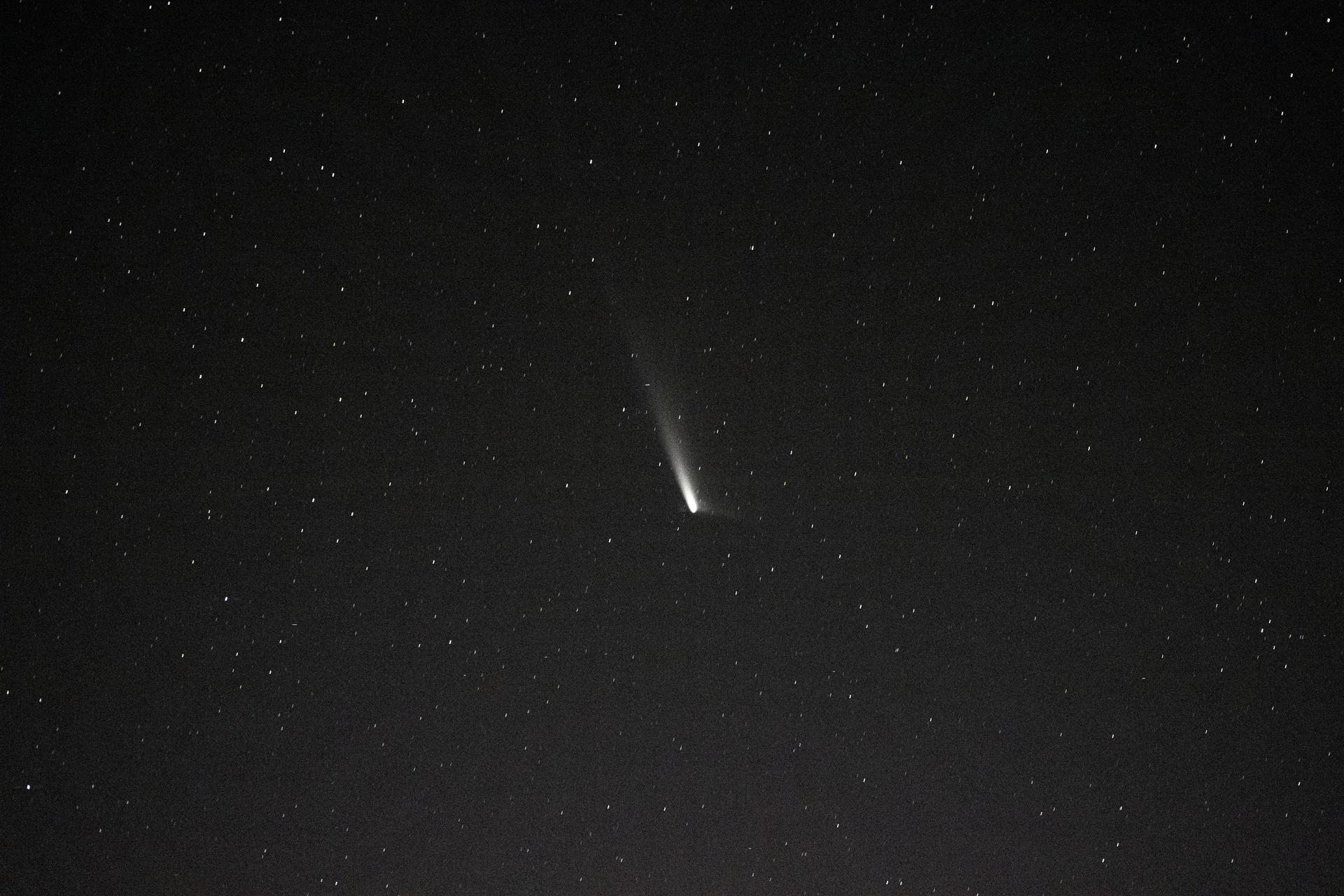 Comet C2023-A3, or Tsuchinshan-ATLAS, was pictured about 99.4 million miles away from Earth by NASA astronaut Matthew Dominick using long-duration photography on a camera programmed for high sensitivity aboard the International Space Station