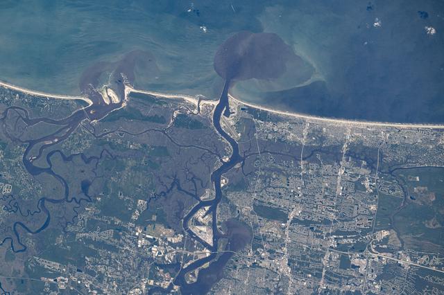 NASA image: St. John's River empties into the Atlantic Ocean