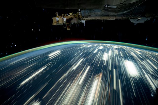 NASA image: A long-exposure shot as the International Space Station soared 257 miles above northern Mexico