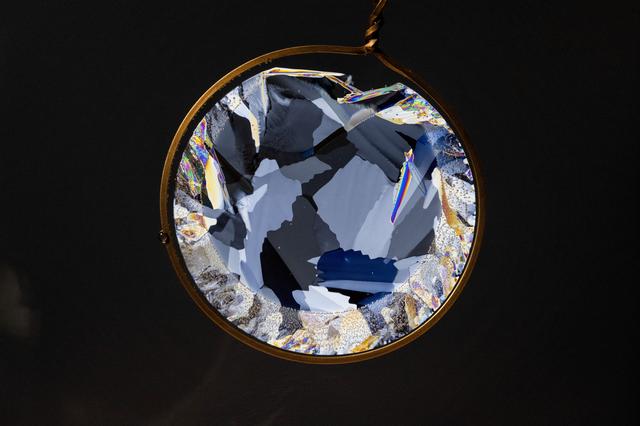 NASA image: Thin Wafers of Water Ice in Microgravity