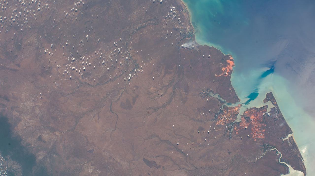 iss072e098244 (Oct. 24, 2024) --- Mission River, a coastal rural locality on the Gulf of Carpenteria in the northern tip and tropical climate of Australia's state of Queensland, is pictured from the International Space Station as it orbited 261 miles above the island continent.