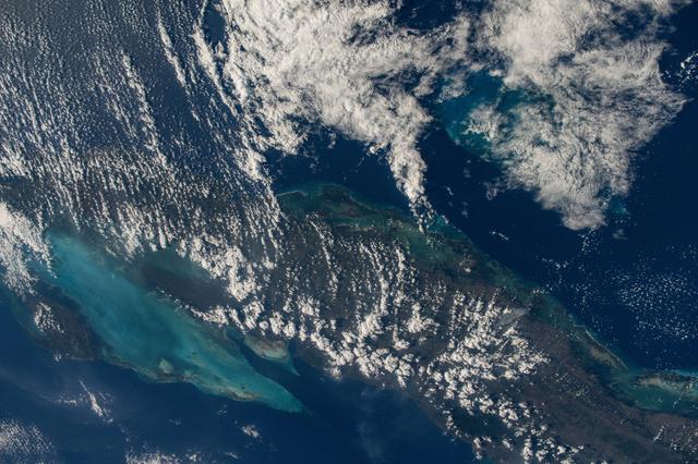 NASA image: Clouds cover the island nation of Cuba