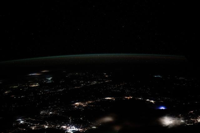 NASA image: Earth's dim atmopsheric glow blankets the Gulf of Thailand