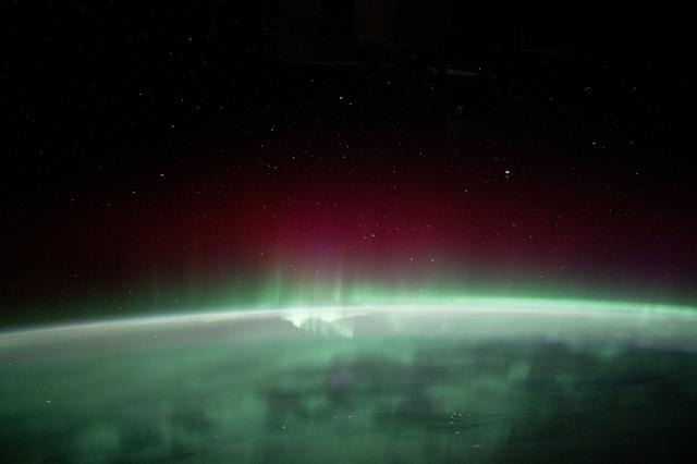 NASA image: The aurora borealis blankets the Earth