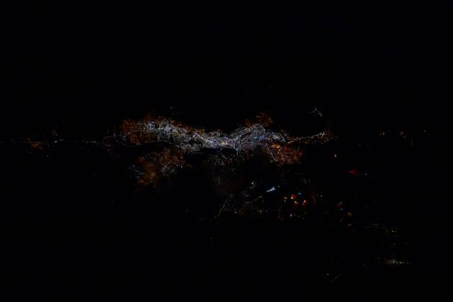 NASA image: The city lights of Quito, Ecuador, the South American nation's capital