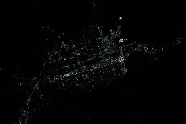 NASA image: The city lights of Salt Lake City, the capital of Utah