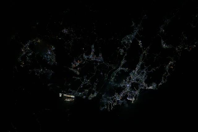 NASA image: The city lights of Busan, South Korea