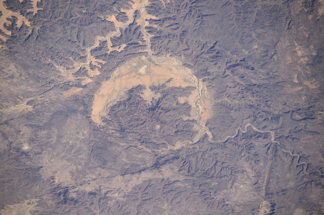 iss072e404539 (Dec. 26, 2024) --- A portion of the Ennedi Massif in Northern Chad, a UNESCO World Heritage Site in the Sahara, is pictured from the International Space Station as it orbited 261 miles above the African nation.