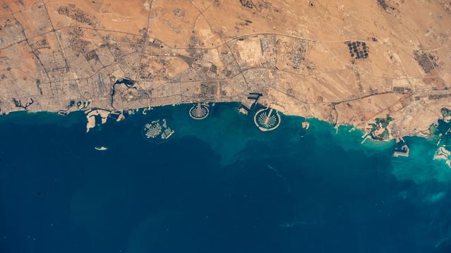 NASA image: Dubai, United Arab Emirates, and its distinct artificial islands