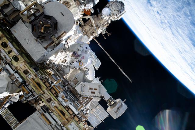 NASA image: Astronaut Butch Wilmore works outside the International Space Station