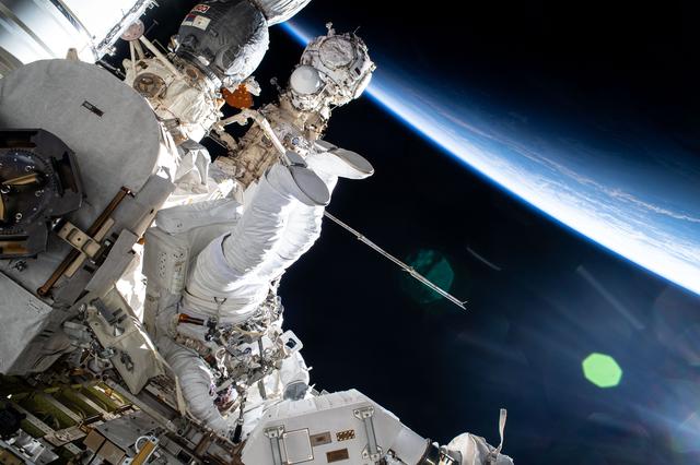 NASA image: Astronaut Butch Wilmore works outside the International Space Station