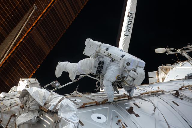 NASA image: Astronaut Butch Wilmore works outside the International Space Station