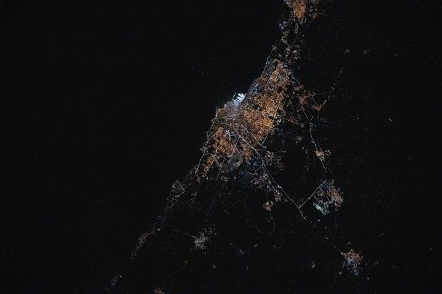 NASA image: The city lights of Casablanca, Morocco's largest city