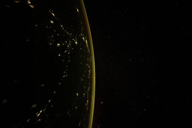 NASA image: City lights dot the Asian continent