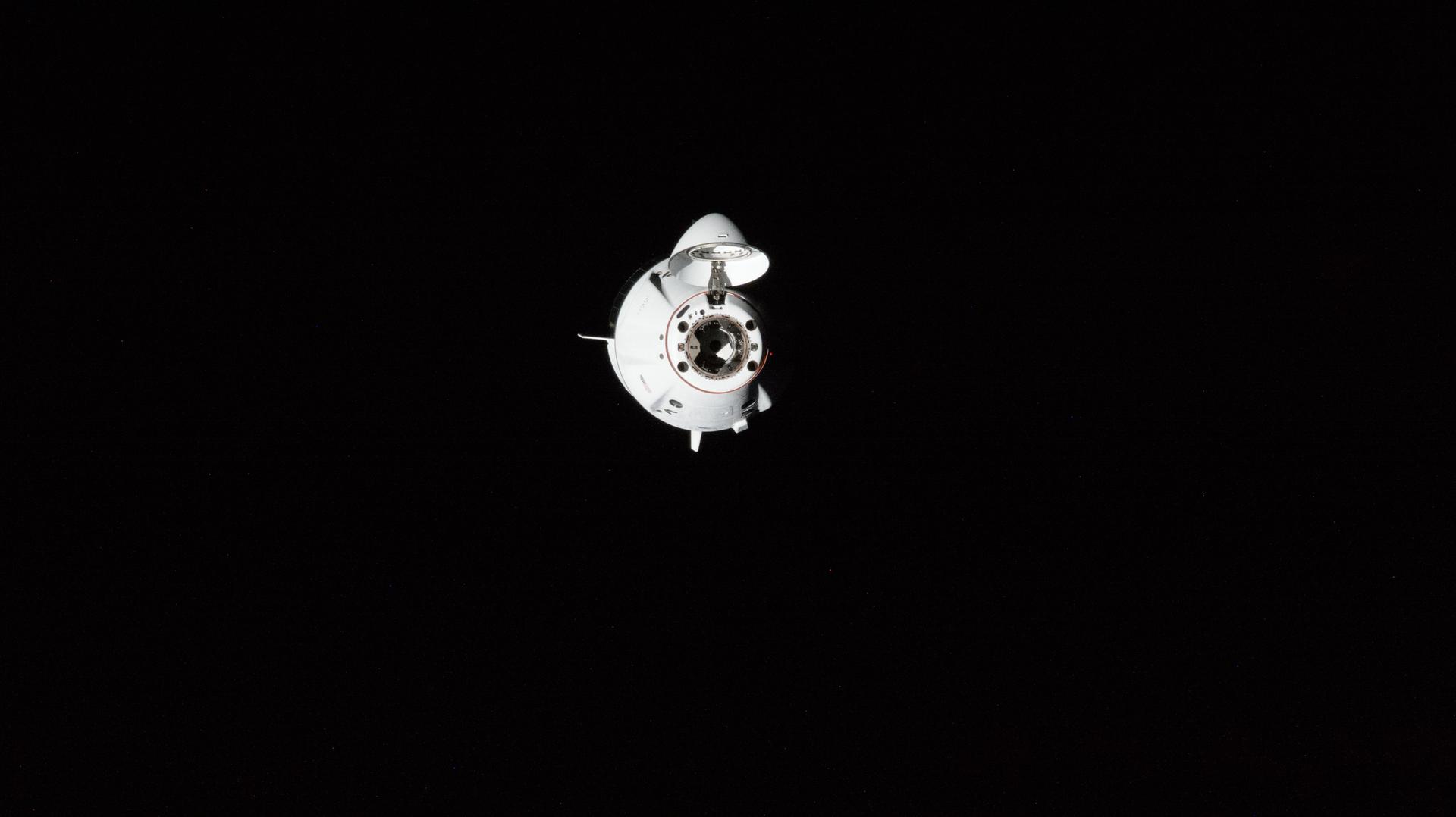 The SpaceX Dragon Endurance crew spacecraft approaches the International Space Station carrying Commander Anne McClain and Pilot Nichole Ayers, both from NASA, and Mission Specialists Takuya Onishi of JAXA (Japan Aerospace Exploration Agency) and Kirill Peskov of Roscosmos, all four representing NASA's SpaceX Crew-10 mission.