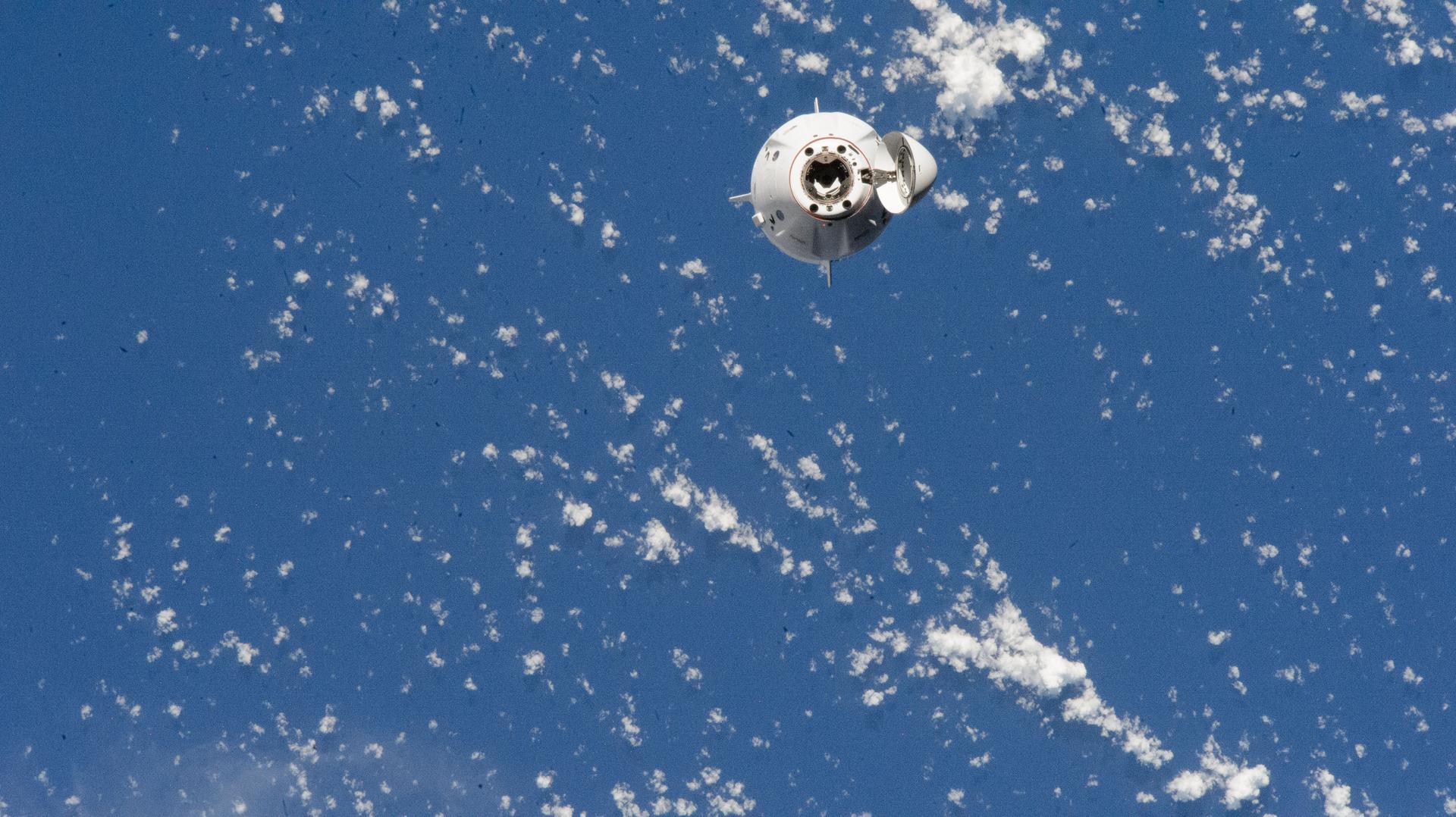 The SpaceX Dragon Endurance crew spacecraft approaches the International Space Station carrying Commander Anne McClain and Pilot Nichole Ayers, both from NASA, and Mission Specialists Takuya Onishi of JAXA (Japan Aerospace Exploration Agency) and Kirill Peskov of Roscosmos, all four representing NASA's SpaceX Crew-10 mission.
