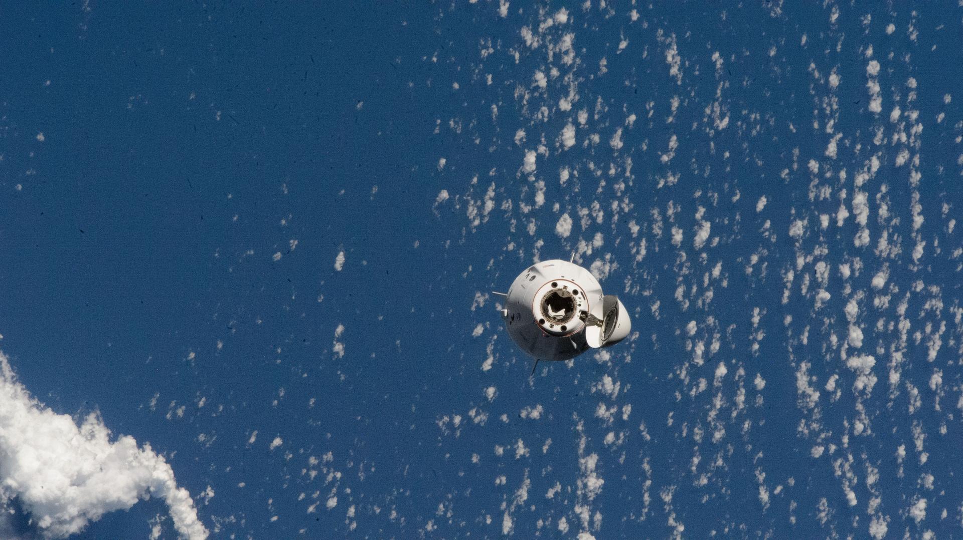The SpaceX Dragon Endurance crew spacecraft approaches the International Space Station carrying Commander Anne McClain and Pilot Nichole Ayers, both from NASA, and Mission Specialists Takuya Onishi of JAXA (Japan Aerospace Exploration Agency) and Kirill Peskov of Roscosmos, all four representing NASA's SpaceX Crew-10 mission.