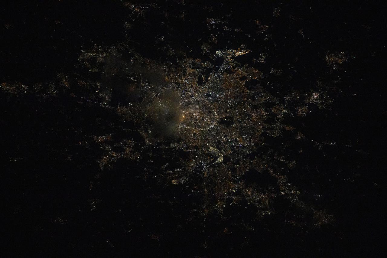 iss072e789833 (March 14, 2025) --- Paris, also known as the "City of Lights" and France's capital and largest city with a population of about 2.05 million, is pictured at approximately 9:54 p.m. local time from the International Space Staton as it orbited 261 miles above.