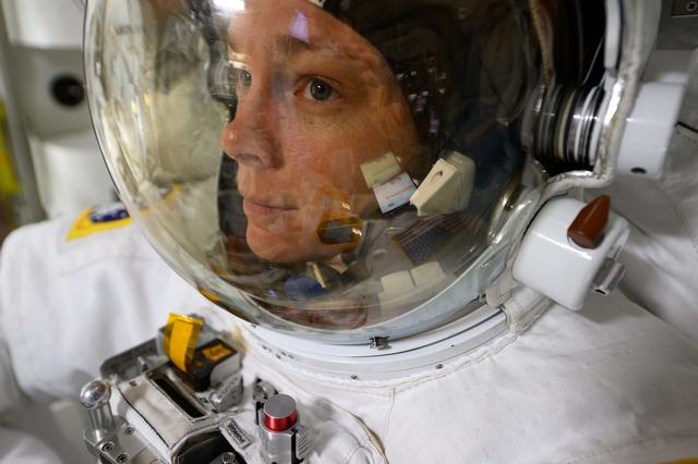 NASA image: NASA astronaut Nichole Ayers is pictured after completing a spacewalk