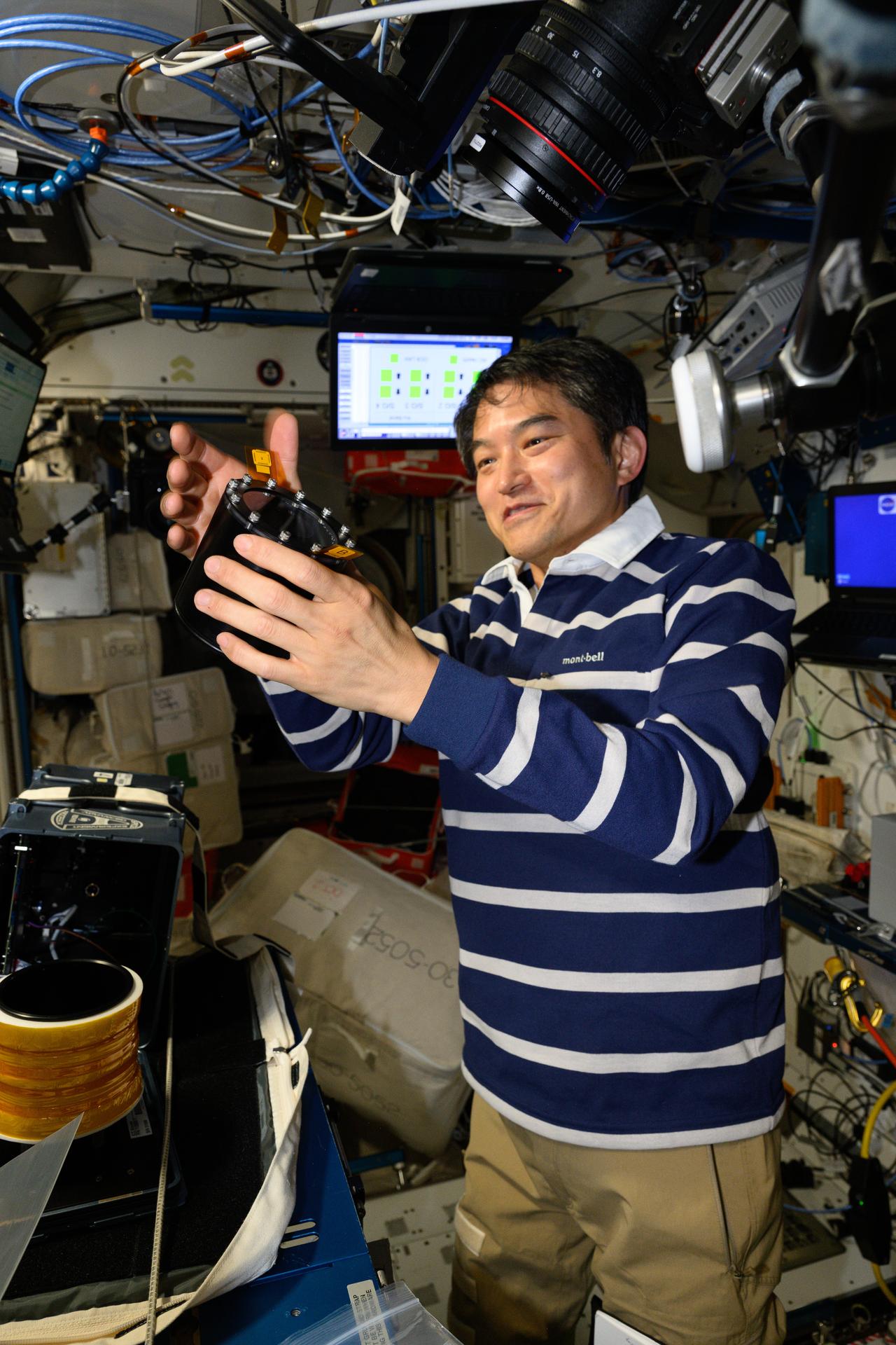 JAXA (Japan Aerospace Exploration Agency) astronaut and Expedition 73 Commander Takuya Onishi services hardware that promotes physical science and crystalization research inside the Advanced Space Experiment Processor-4 (ADSEP-4) aboard the International Space Station. The ADSEP-4 is supporting a technology demonstration potentially enabling the synthesis of medications during deep space missions and improving the pharmaceutical industry on Earth.