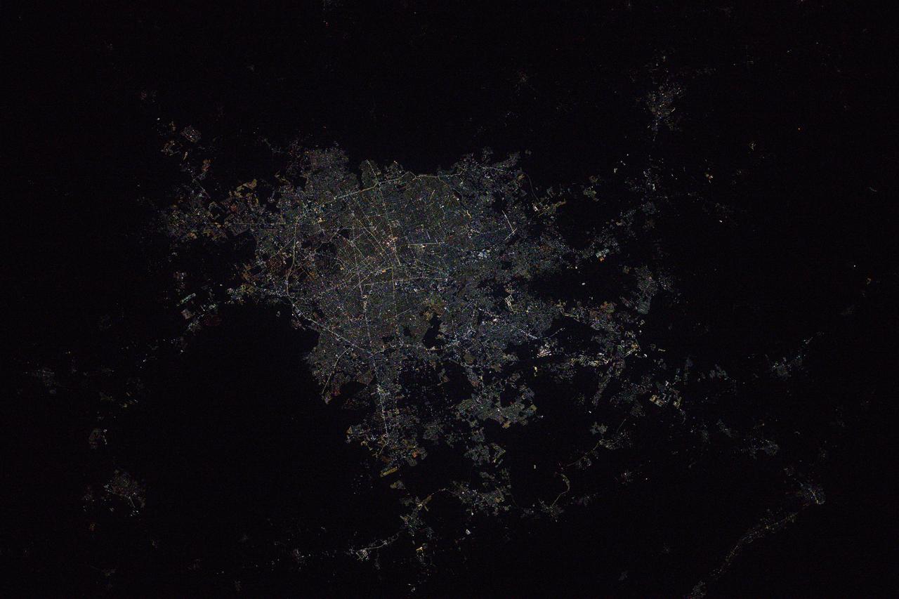 iss073e0075925 (May 16, 2025) --- The metropolitan area of Guadalajara, Mexico, with a population of 5.5 million near the La Primavera Biosphere Reserve in the Mexican state of Jalisco, is pictured at approximately 2:59 a.m. local time from the International Space Station as it orbited 259 miles above. 