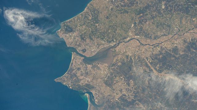 NASA image: Lisbon, Portugal, and its suburbs on the River Tagus