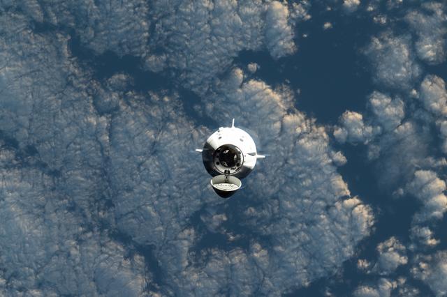 The SpaceX Dragon spacecraft carrying Axiom Mission 4 approaches the International Space Station