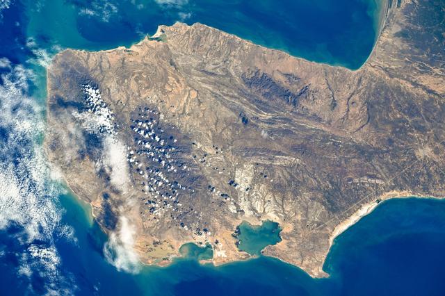 NASA image: Colombia's La Guajira Peninsula on the Caribbean Sea