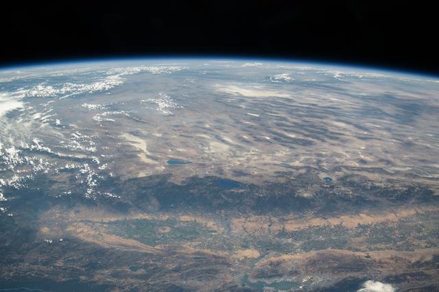 NASA image: California's Central Valley toward the Rocky Mountains