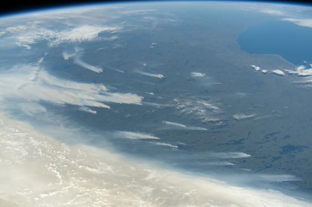 NASA image: Wildfires burn throughout Canada's central provinces