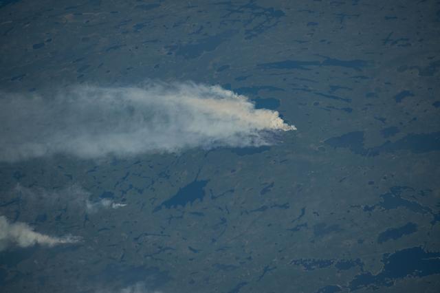 NASA image: Wildfires burn throughout Canada's central provinces