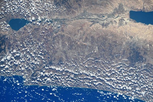NASA image: The Sea of Galilee and the Dead Sea are connected by the Jordan River
