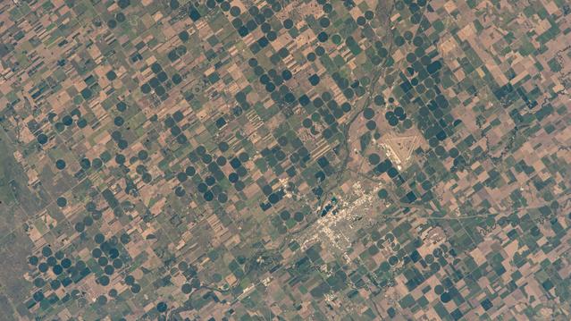 NASA image: Great Bend, Kansas, pictured from the International Space Station