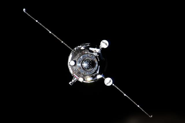 NASA image: The Progress 93 resupply ship approaches the International Space Station