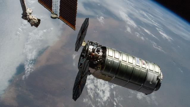 NASA image: Northrop Grumman's Cygnus XL cargo craft approaches the International Space Station