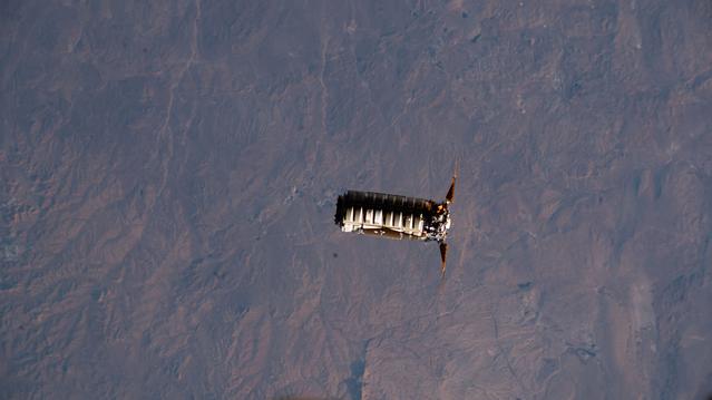 NASA image: Northrop Grumman's Cygnus XL cargo craft approaches the International Space Station