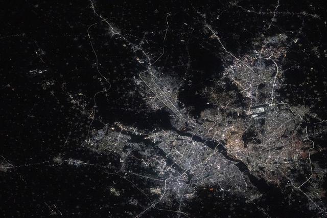 NASA image: India’s National Capital Territory of Delhi, home to approximately 34.67 million people