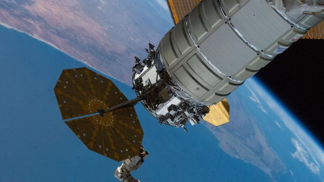 NASA image: The Cygnus XL cargo craft installed to the Unity module