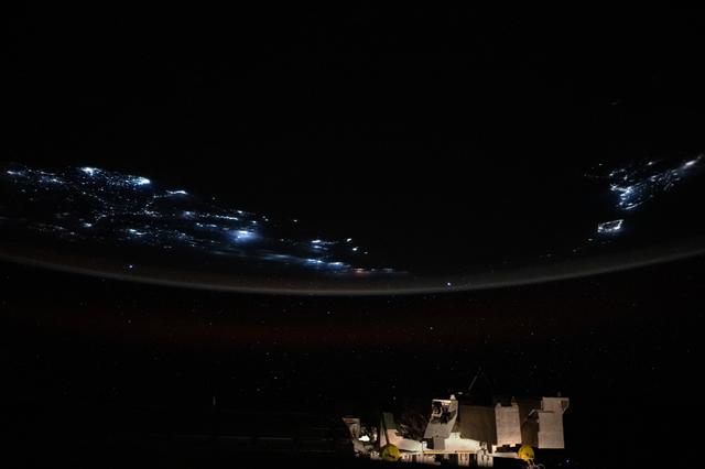 NASA image: The coastlines of Colombia and Venezuela illuminated by city lights