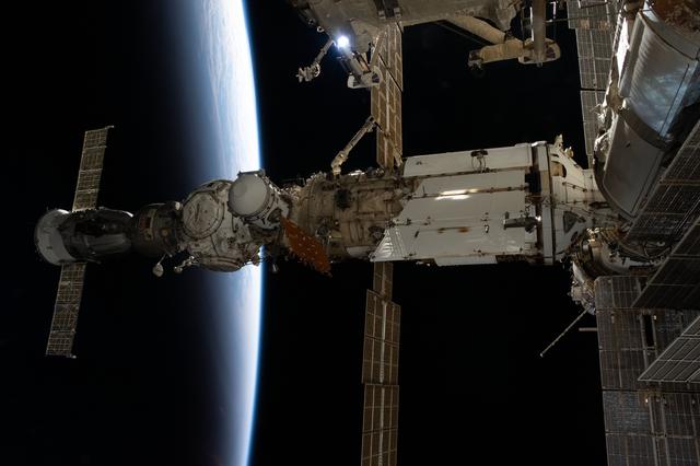 NASA image: The International Space Station’s Roscosmos segment shows 