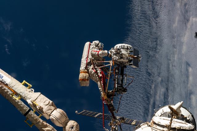 NASA image: Roscosmos cosmonaut Sergey Ryzhikov during a spacewalk