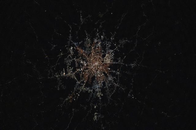 NASA image: Bucharest, Romania—the nation's capital lit at night