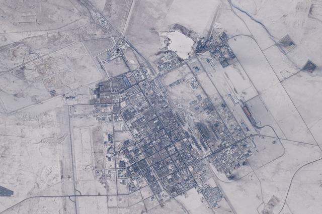 NASA image: The county-level city of Erenhot in China's autonomous region of Inner Mongolia