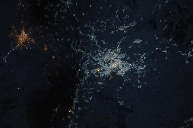 NASA image: The city lights of Yerevan, Armenia, and Iğdır, Türkiye