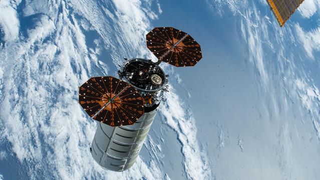 NASA image: The Cygnus XL cargo spacecraft departs the International Space Station
